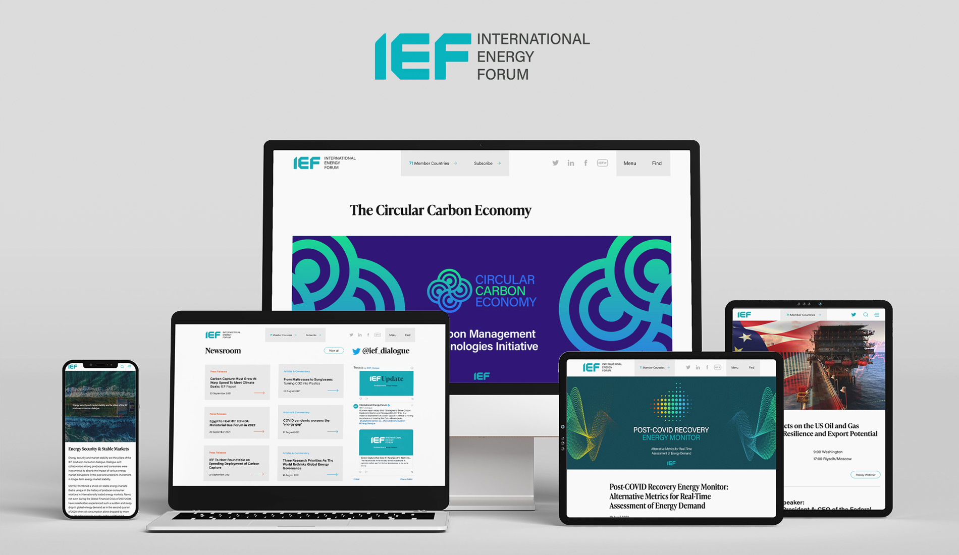 IEF International Energy Forum Website Design
